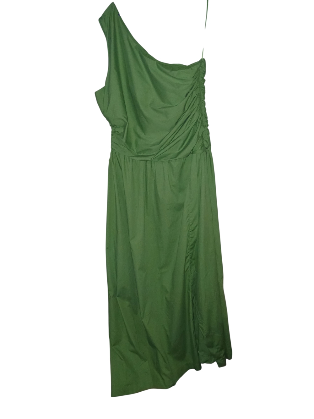 Abercrombie & Fitch Gree One Shoulder Cutout Side  Maxi Dress XL T
